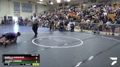 135 lbs Cons. Round 4 - Isabella Maraveles, Yucca Valley vs Juliana Carreon, Eastside