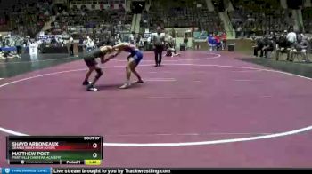 120 lbs Quarterfinal - Shayd Arboneaux, Orange Beach High School vs Matthew Post, Prattville Christian Academy