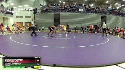 165 lbs Quarterfinals (8 Team) - Daniel Warmick, Portage vs Camden Baumann, Evansville Mater Dei