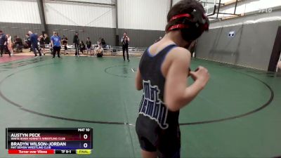 82 lbs Round 3 - Austyn Peck, White River Hornets Wrestling Club vs Bradyn Wilson-Jordan, Mat Demon Wrestling Club