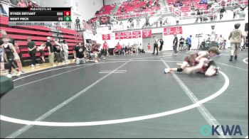 70 lbs Semifinal - Ryker Bryiant, Rough Riders vs Newt Peck, Hinton Takedown Club