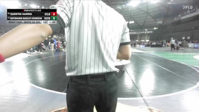Boys 2A 285 lbs Cons. Round 1 - Quentin Harris, Steilacoom vs Rayshawn Bagley-Johnson, Foster