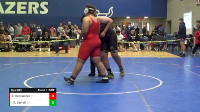 285 lbs Consolation Bracket - Stephen Carroll, St Thomas Aquinas vs Edgar Hernandez, Dodge City