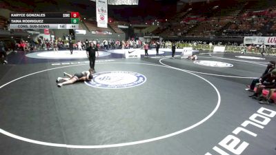 130 lbs Cons. Sub-semis - Karyce Gonzales, Southwest Stallions Wrestling Club vs Taina Rodriguez