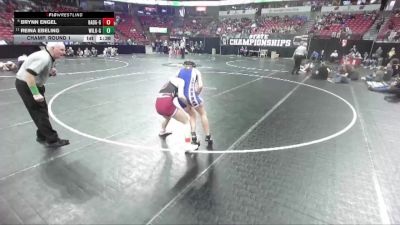 Girls 100 lbs Champ. Round 1 - Reina Ebeling, Wisconsin Lutheran-Girls vs Brynn Engel, Badger-Girls