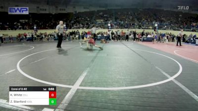 90 lbs Consi Of 8 #2 - Kannon White, Collinsville Cardinal Youth Wrestling vs Zachery Stanford, Noble Takedown Club