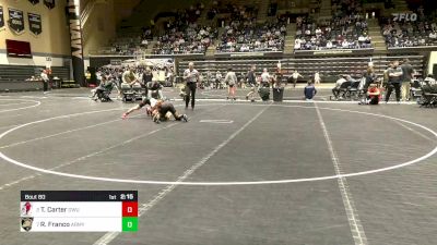 141 lbs Quarterfinal - Todd Carter, Gardner-Webb vs Ryan Franco, Army