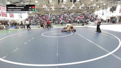 Boys 285 lbs Quarterfinal - Andrew Hernandez, Andrew Hill Boys vs Ricky Gaoteote, Saint Francis Boys