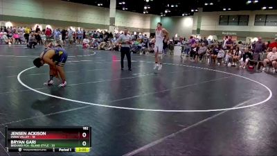 182 lbs Round 1 (16 Team) - Bryan Gari, Brevard FCA- Island Style vs Jensen Ackison, Owen Valley