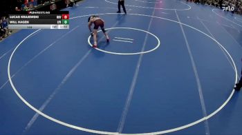 144 lbs Quarterfinals (8 Team) - Lucas Krajewski, Waverly vs Will Hagen, Lincoln Pius X