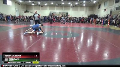 140 lbs Semifinal - Samuel Dunigan, LaCrosse Area Wrestlers vs Dax Steinbach, Crass Trained