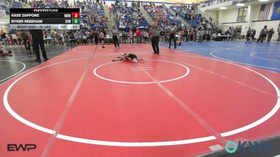 40 lbs Rr Rnd 1 - Kase Zappone, Barnsdall Youth Wrestling vs Ryker Needham, Coweta Tiger Wrestling