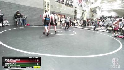 250 lbs Cons. Round 3 - Jack Ballerini, CR RAMS-LP TIGERS vs Seth Gama, Run To Danger Eastside