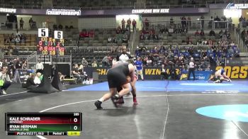 285 lbs Champ. Round 1 - Kale Schrader, Newberry vs Ryan Herman, Maryville (MO)