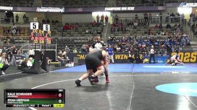 285 lbs Champ. Round 1 - Kale Schrader, Newberry vs Ryan Herman, Maryville (MO)