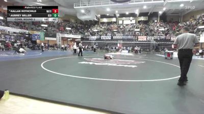 115 lbs Cons. Round 3 - Kallan Rothchild, WaKeeney-Trego Community HS/Quinter HS vs Aubrey Miller, Burden-Central Hs