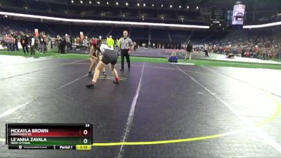 Girls - 170 lbs Cons. Round 2 - McKayla Brown, Northview HS vs Le`Anna Zavala, West Ottawa