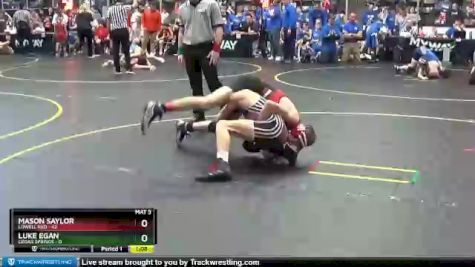 102 lbs Round 3 (4 Team) - Luke Egan, Cedar Springs vs Mason Saylor, Lowell Red