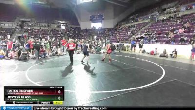 123-139 lbs Quarterfinal - Josylyn Glass, Elk Grove Wrestling Academy vs Paiten Einspahr, Sutherland Youth Wrestling Club