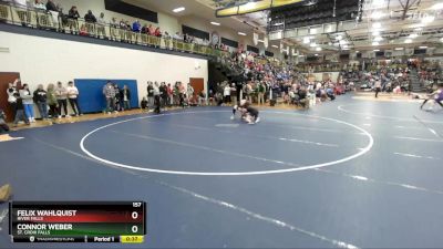 157 lbs 11th Place Match - Connor Weber, St. Croix Falls vs Felix Wahlquist, River Falls