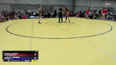 140 lbs Quarters & 1st Wb (16 Team) - Tykala Pruitt, South Carolina vs Carley Ceshker, Wisconsin