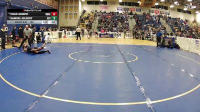 126 lbs Cons. Round 2 - CHAD JOSEPH, West Boca Raton Community High School vs Samuel Gilbert, Jupiter