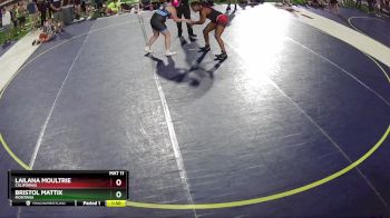 132-140 lbs Round 4 - Lailana Moultrie, California vs Bristol Mattix, Montana