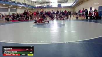 141 lbs Cons. Round 4 - Weston Hirschi, Southern Virginia vs Nico Diaz, Stevens