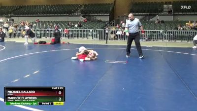 63 lbs Cons. Semi - Michael Ballard, Iowa vs Maddox Clayberg, Sebolt Wrestling Academy