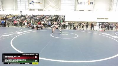 116 lbs Champ. Round 3 - Dawson Wojtaszczyk, LeRoy Wrestling Club vs Aaden Mcmillen, Club Not Listed