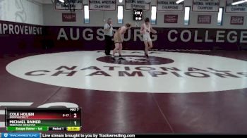 141 lbs Cons. Round 1 - Michael Rainer, Nebraska Wesleyan vs Cole Holien, Ridgewater CC