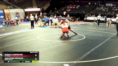 215 Class 2 lbs Cons. Round 2 - Joshua Carpenter, St. James vs Sebastian Michaud, Reeds Spring