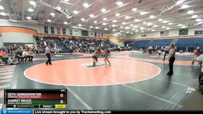 174 lbs Champ. Round 2 - Garret Bruce, Buena Vista University vs Zeth Gerkensmeyer, Nebraska Wesleyan University