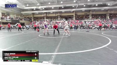 115 lbs Champ. Round 2 - Mattix Cotlar, Valley Center vs Cole Simon, Wamego