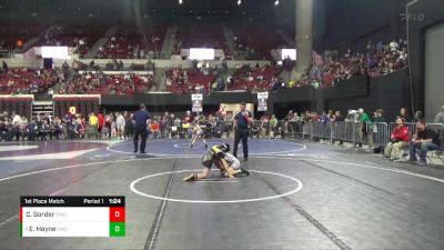 73 lbs 1st Place Match - Ella Heyne, Kalispell Wrestling Club vs Caydee Gorder, Poplar Wrestling Club