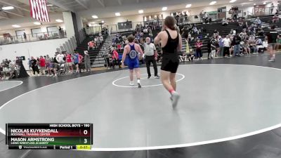 190 lbs Cons. Round 5 - Mason Armstrong, Lions Wrestling Academy vs Nicolas Kuykendall, Rockwall Training Center