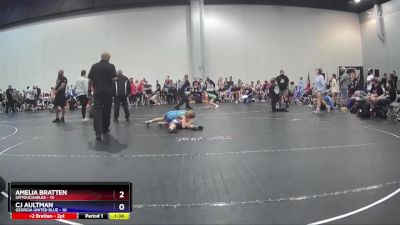 78 lbs Round 7 (8 Team) - Amelia Bratten, Untouchables vs CJ Aultman, Georgia United Blue