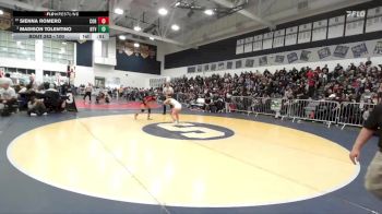 100 lbs Cons. Round 3 - Sienna Romero, Corona vs Madison Tolentino, Northview