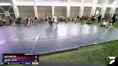 140 lbs Cons. Round 3 - Lily Kostur, AZ vs Isabel Leyva, CA