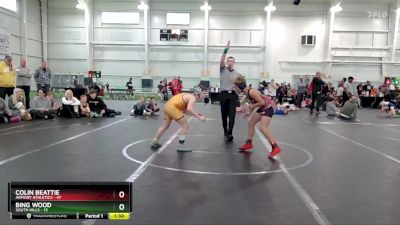 100 lbs Round 5 (6 Team) - Colin Beattie, Armory Athletics vs Bing Wood, South Hills