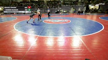 100 lbs Quarterfinal - Mikaela Brown, Roundtree Wrestling Academy vs Zander Hausler, Heard Wrestling Club