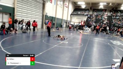 46 lbs Quarterfinal - Colt Thompson, Nebraska Elite vs Briggs Miller, Pierce