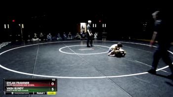 112 lbs 1st Place Match - Dylan Frawner, South Anchorage High School vs Vash Bundy, Eagle River High School