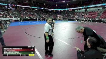 Girls 185 lbs Quarterfinal - Brooke Huffman, Wittenberg-Birnamwood Girls vs Mercedes Kohlmann, New Holstein Girls