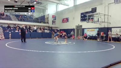 110 lbs Cons. Round 3 - Diamond Lopez, Southern Oregon University vs Nia Avelino, Eastern Oregon University