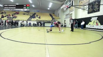 100 lbs Rr Rnd 1 - Ariel Humpreys, Platte County vs Leslie Marquez, Rogers High School Girls