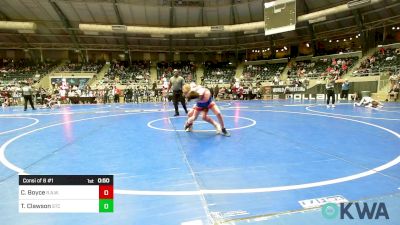 105 lbs Consi Of 8 #1 - Cooper Boyce, R.A.W. vs Tate Clawson, Sallisaw Takedown Club