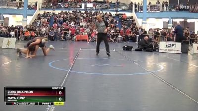 126 lbs Cons. Round 3 - Maya Kunz, Meridian vs Zora Dickinson, Idaho Falls