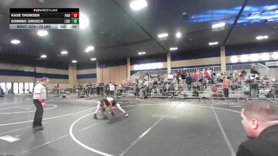 74 lbs Consi Of 8 #1 - Kase Thomsen, Fighting Squirrels WC vs Dominic Orozco, Legends Of Gold LV