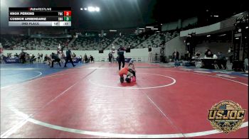 70 lbs 2nd Place - Knox Perkins, Tahlequah Wrestling Club vs Connor Armendariz, Shelton Wrestling Academy